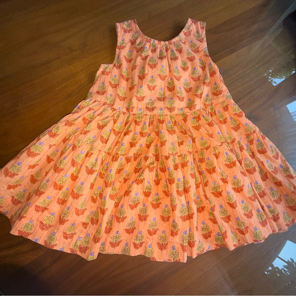 Pink Chicken Girls Eloise Dress Orange Dahlia 2Y nwt
